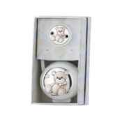 Bear Bow Clip and Pacifier Holder Set